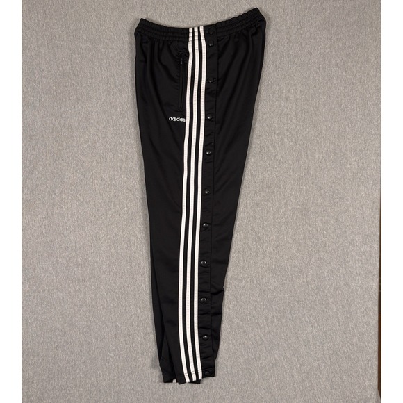 Vintage Adidas Track Pants Mens L Tearaway Snap Y2K 90s Wide Leg Baggy Joggers - Picture 4 of 10